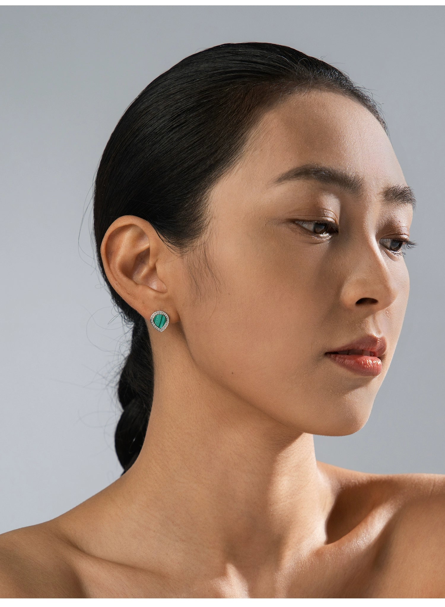 High-End Teardrop Stud Earrings – 925 Sterling Silver Tibetan-Style Gemstone Jewelry | Women’s Minimalist Elegant Earrings