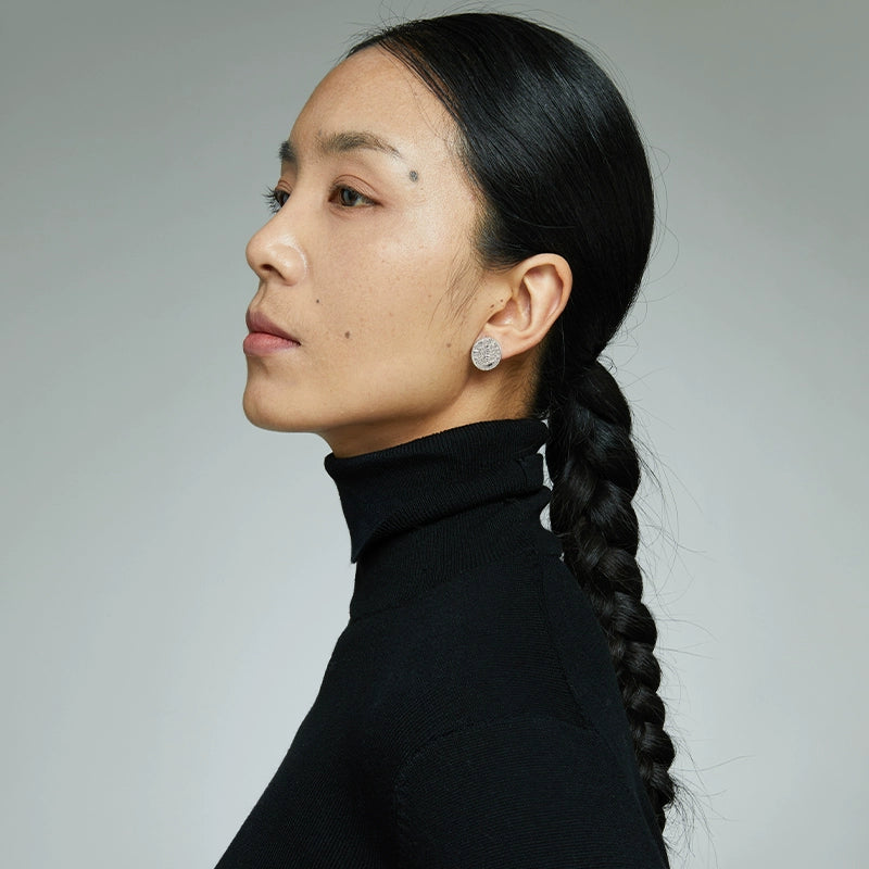 Korakailash Handmade Tibetan Nine-Headed Scorpion Ear Studs – 925 Sterling Silver Gilded Earrings (Luxury, Cultural Symbolism)