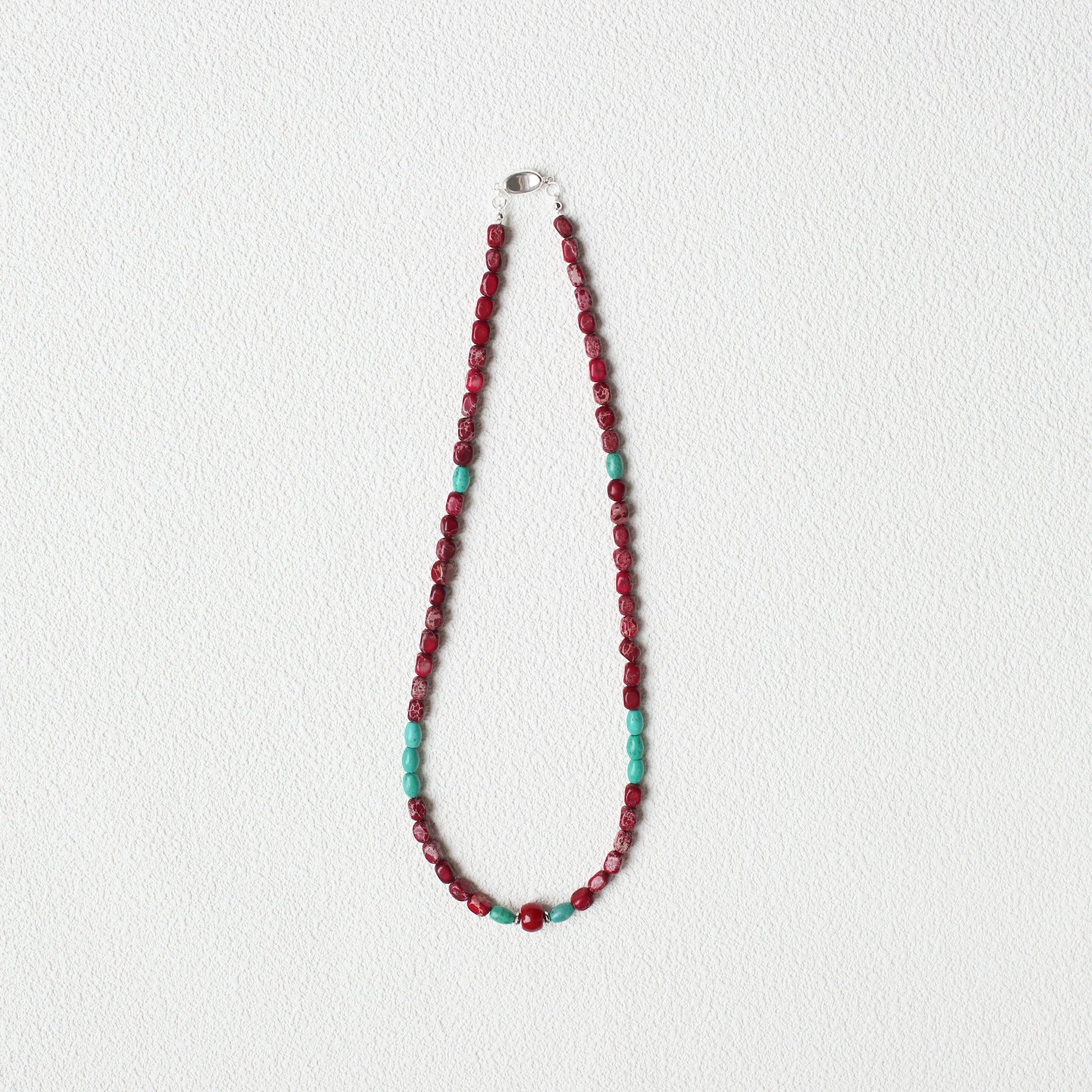 Kora Kailash Multicolored Kora Mala Necklace – Handwoven Himalayan Gemstone Strand, Sacred Pilgrimage Talisman for Layered Spiritual Alignment