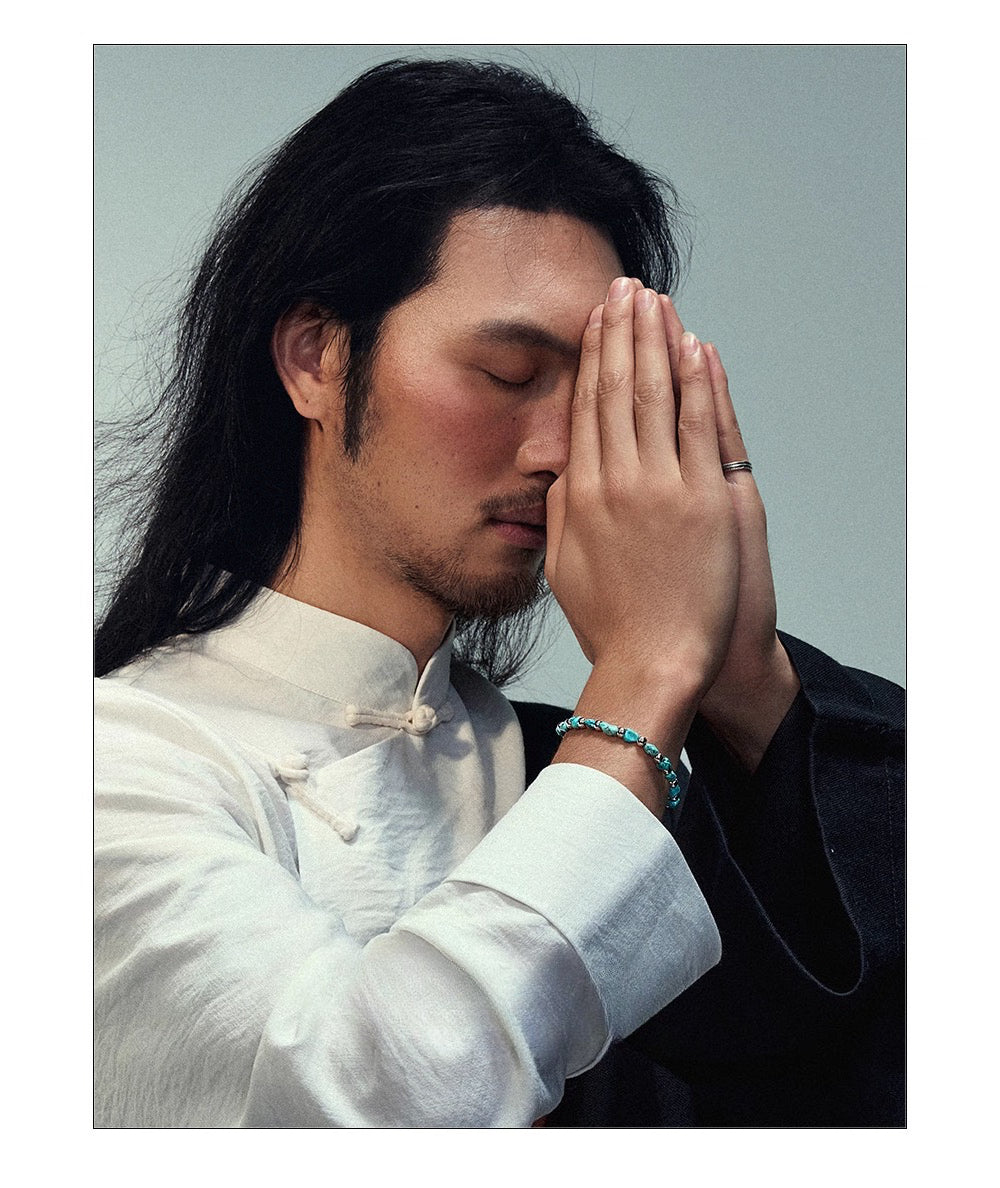 Korakailash Mount Kailash Post-Kora ClearKorakailash Mount Kailash Post-Kora Turquoise Bracelet – Handblessed Himalayan Gemstone Talisman for Daily Calm | Pilgrimage-Infused Spiritual Jewelry