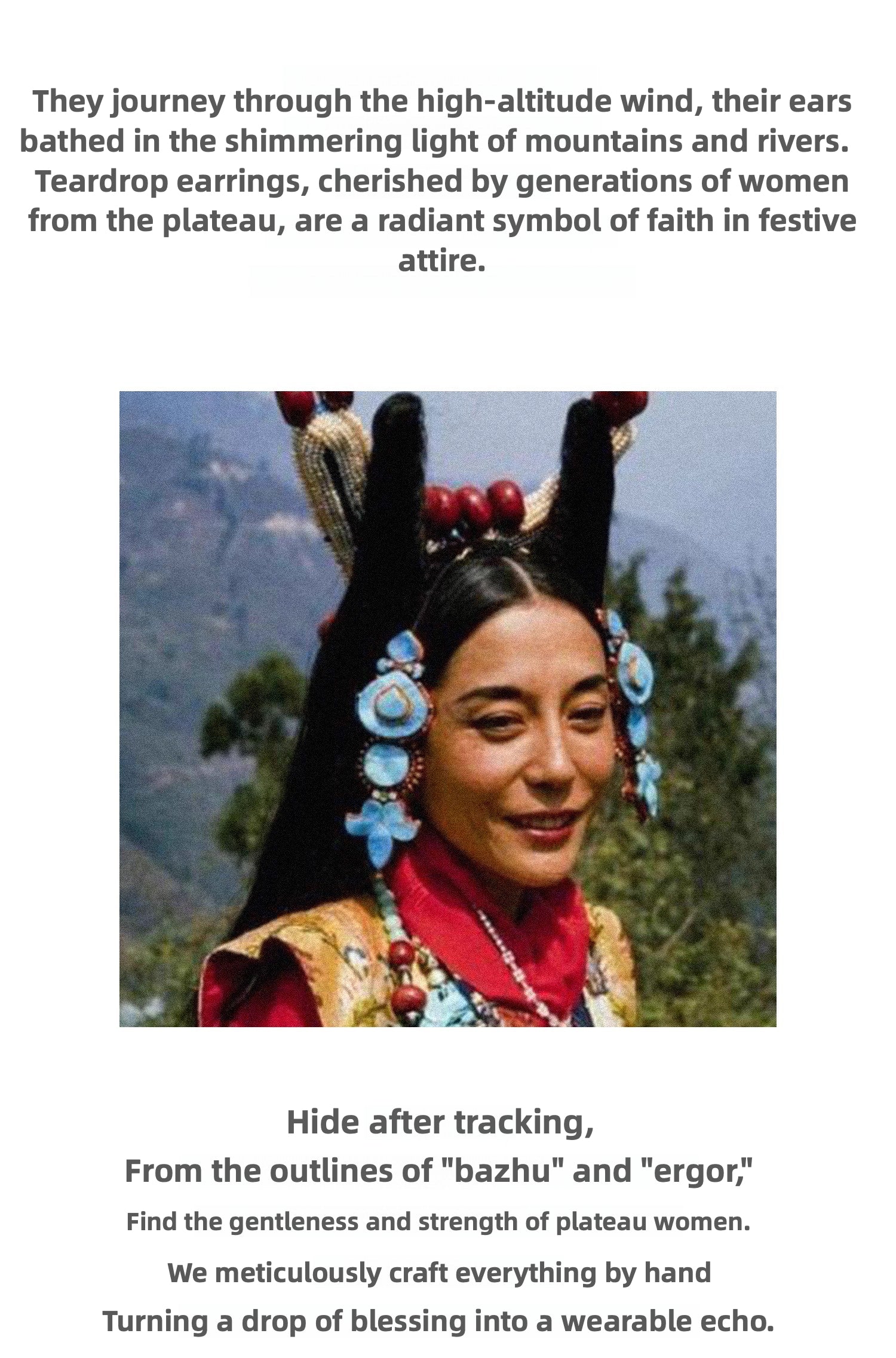 High-End Teardrop Stud Earrings – 925 Sterling Silver Tibetan-Style Gemstone Jewelry | Women’s Minimalist Elegant Earrings